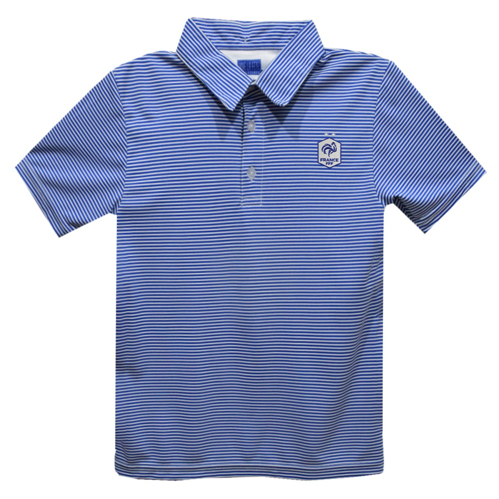 France National Team Vive La Fete Toddler Pencil Stripe Polo for sale - Royal