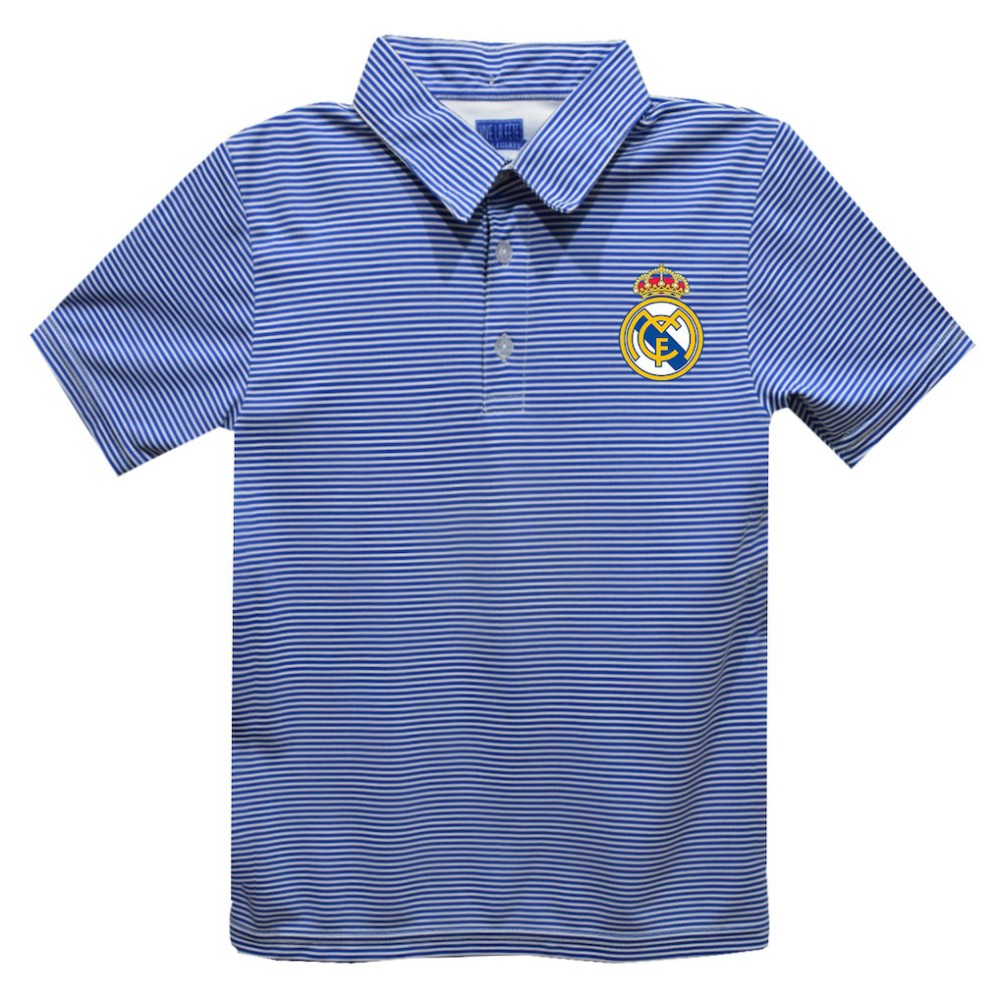 Real Madrid Vive La Fete Youth Pencil Stripe Polo