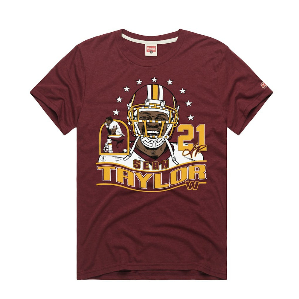 Washington Commanders Sean Taylor  Homage Unisex Retired Player Classic Caricature T-Shirt | NFL Online