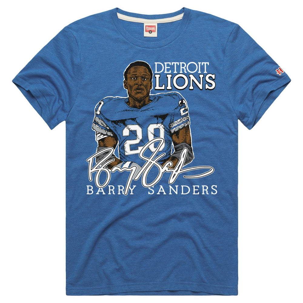 Detroit Lions Barry Sanders  Homage Unisex Retired Player Classic Caricature Tri-Blend T-Shirt | NFL On sale