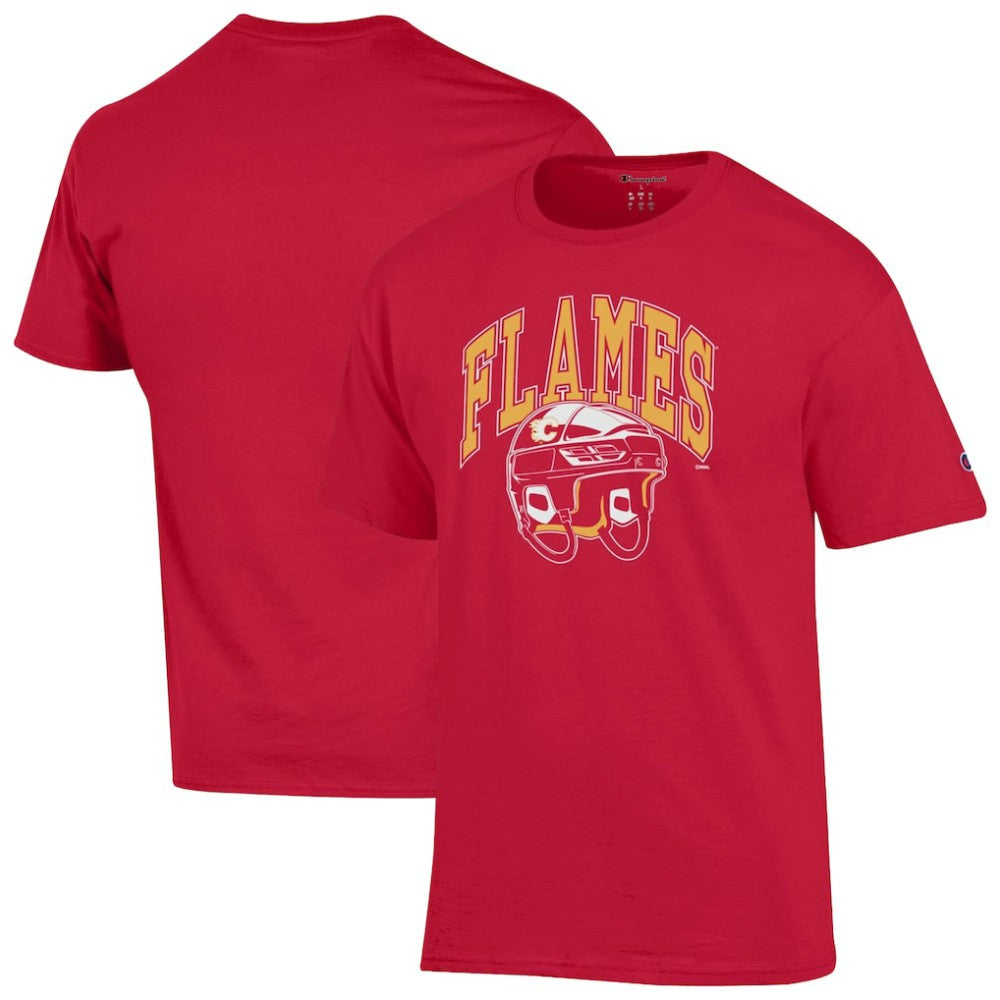 Calgary Flames Champion Helmet T-Shirt -  NHL T-shirts