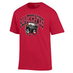 Chicago Blackhawks Champion Helmet T-Shirt -  NHL T-shirts