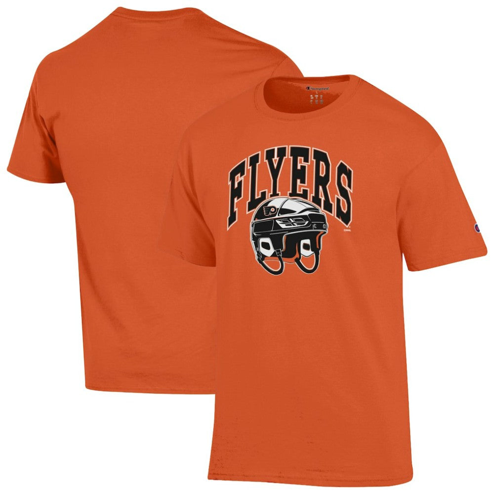 Philadelphia Flyers Champion Helmet T-Shirt -  NHL T-shirts