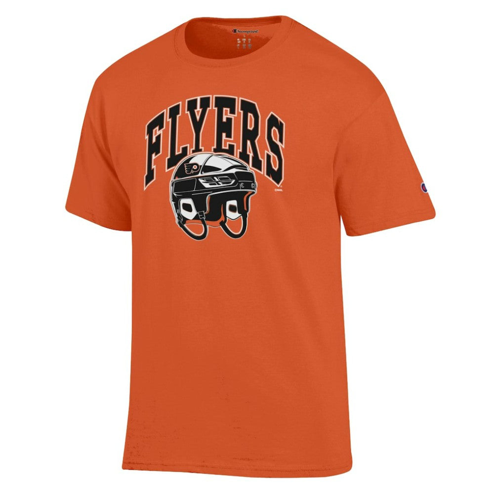 Philadelphia Flyers Champion Helmet T-Shirt -  NHL T-shirts