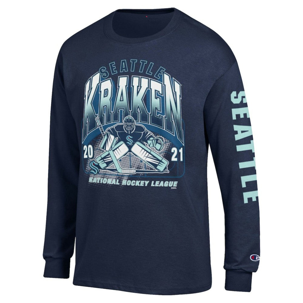 Seattle Kraken Champion Long Sleeve Jersey T-Shirt -  NHL T-shirts