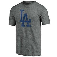 Los Angeles Dodgers Weathered Logo Tri-Blend T-Shirt - MLB T-shirts