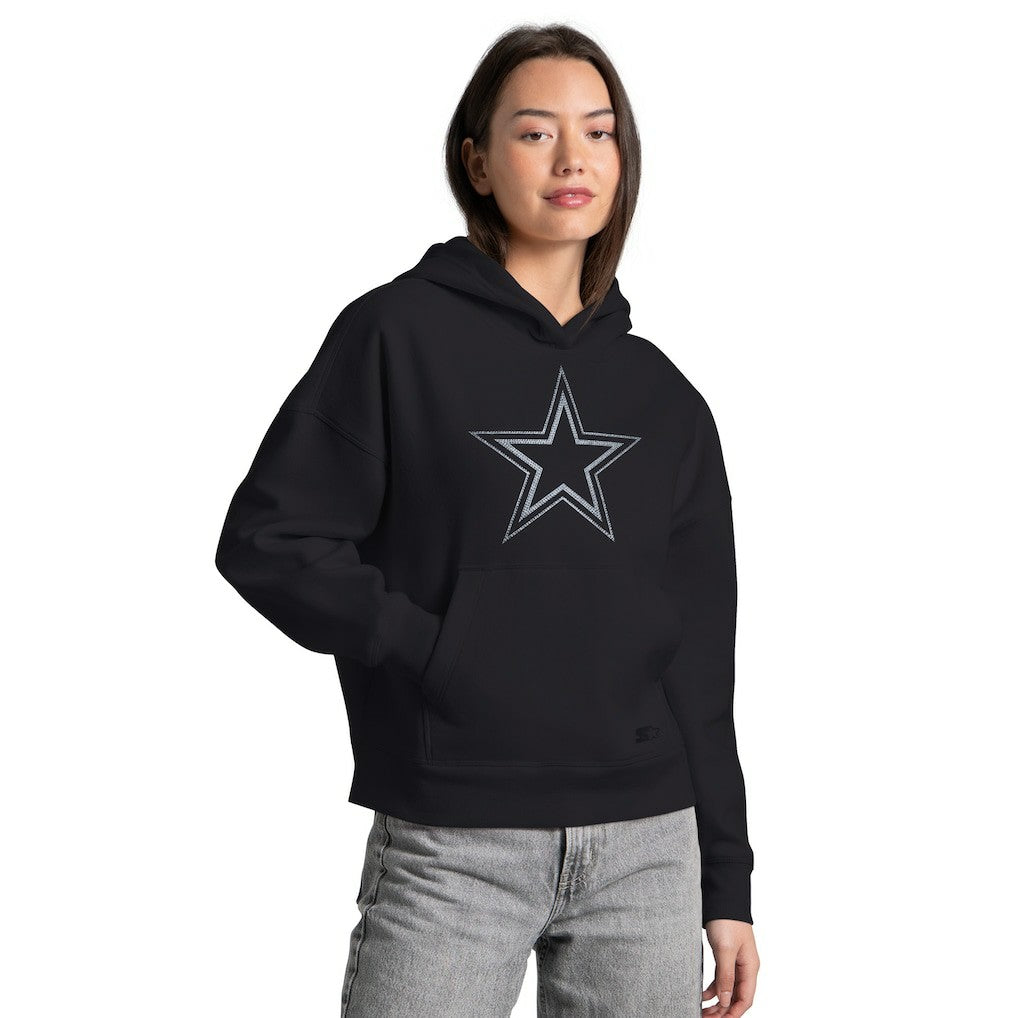 Dallas Cowboys Starter Women's Rhinestone Relaxed Hoodie | NFL Online