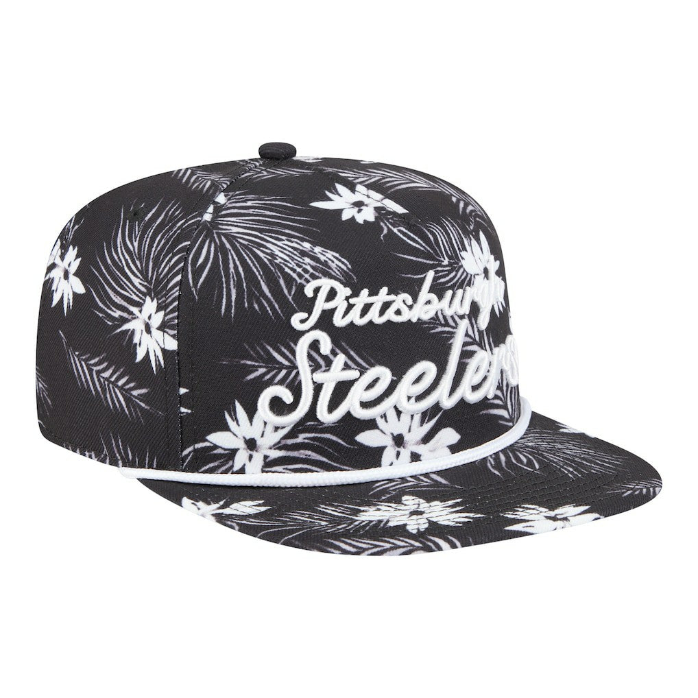 Pittsburgh Steelers Palm Print A-Frame 9FIFTY Snapback Hat | NFL On sale