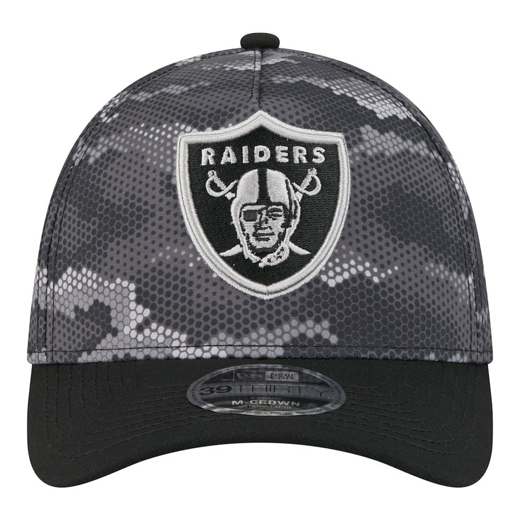 Las Vegas Raiders Camo A-Frame 39THIRTY Flex Hat | NFL Hot