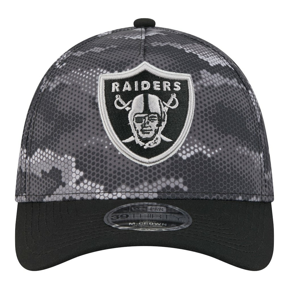 Las Vegas Raiders Camo A-Frame 39THIRTY Flex Hat | NFL Hot