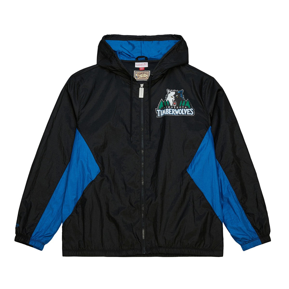 Black Minnesota Timberwolves Playmaker Full-Zip Hooded Windbreaker Jacket | NBA