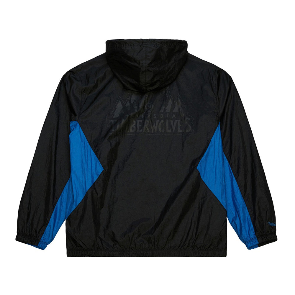 Black Minnesota Timberwolves Playmaker Full-Zip Hooded Windbreaker Jacket | NBA