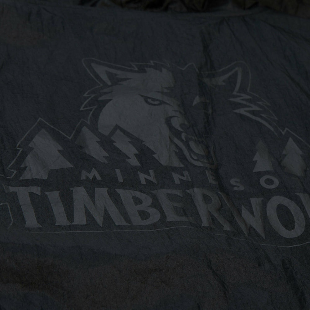 Black Minnesota Timberwolves Playmaker Full-Zip Hooded Windbreaker Jacket | NBA
