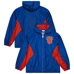 Blue New York Knicks Playmaker Full-Zip Hooded Windbreaker Jacket | NBA