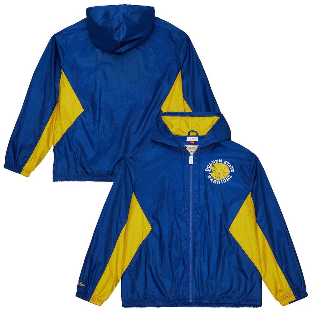 Royal Golden State Warriors Playmaker Full-Zip Hooded Windbreaker Jacket sale | NBA