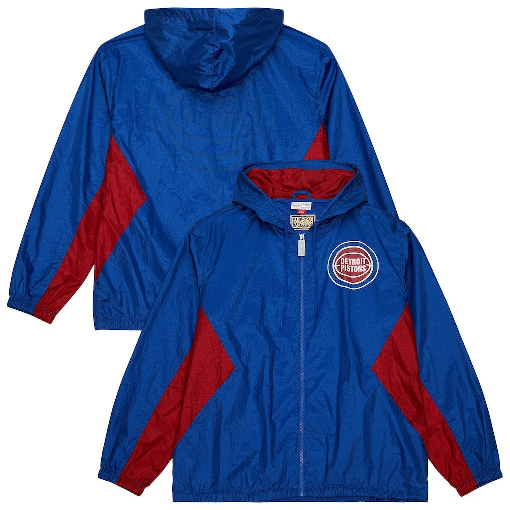 Blue Detroit Pistons Playmaker Full-Zip Hooded Windbreaker Jacket sale | NBA