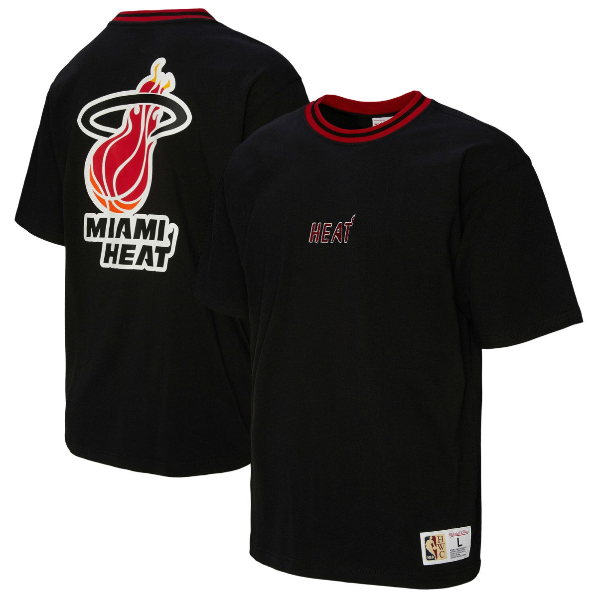 Black Miami Heat Unisex Playmaker Vintage Logo T-Shirt | NBA
