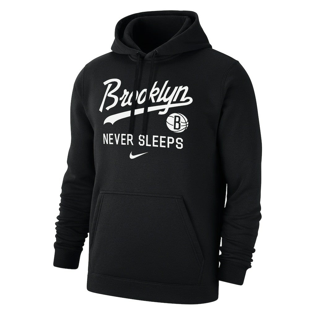 Black Brooklyn Nets Brooklyn Never Sleeps Club Hoodie | NBA