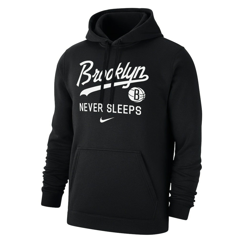 Black Brooklyn Nets Brooklyn Never Sleeps Club Hoodie | NBA