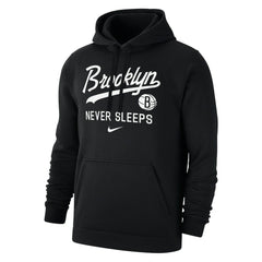 Black Brooklyn Nets Brooklyn Never Sleeps Club Hoodie | NBA