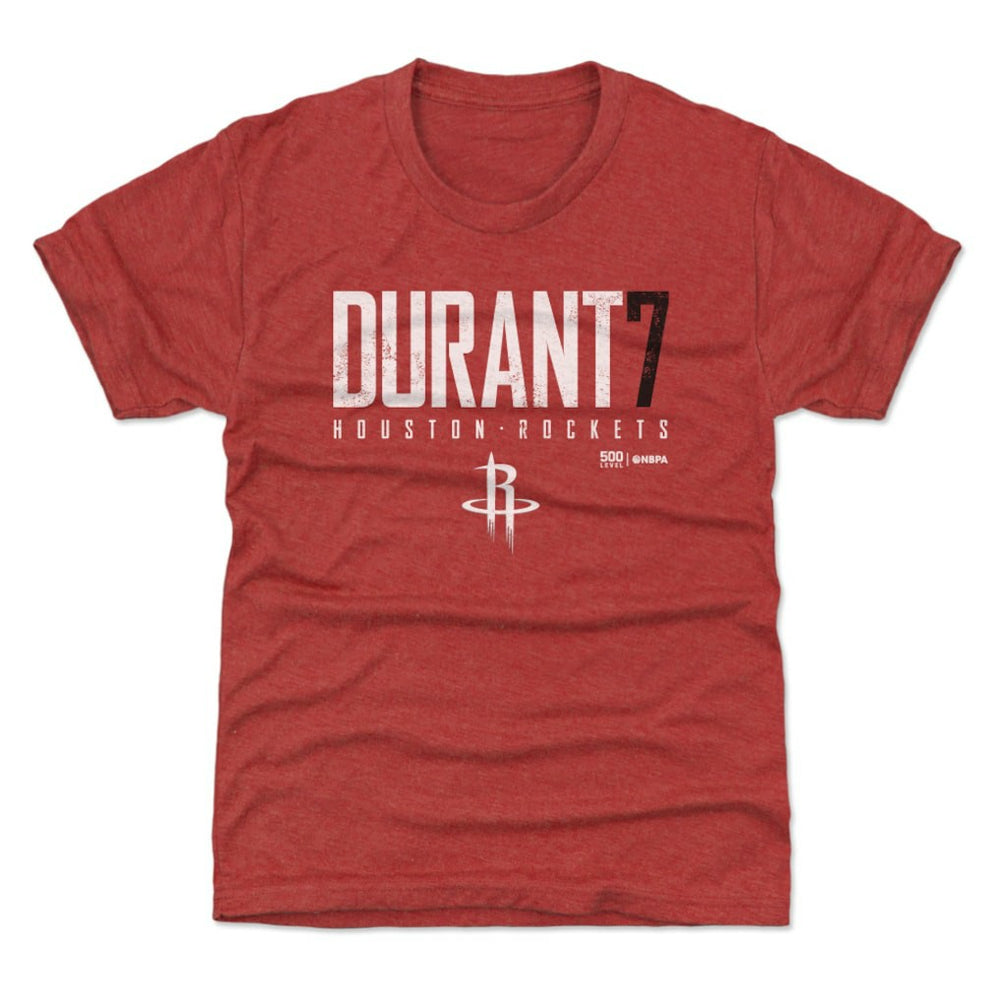 Red Kevin Durant Houston Rockets 500 Level Youth Elite Name & Number T-Shirt | NBA