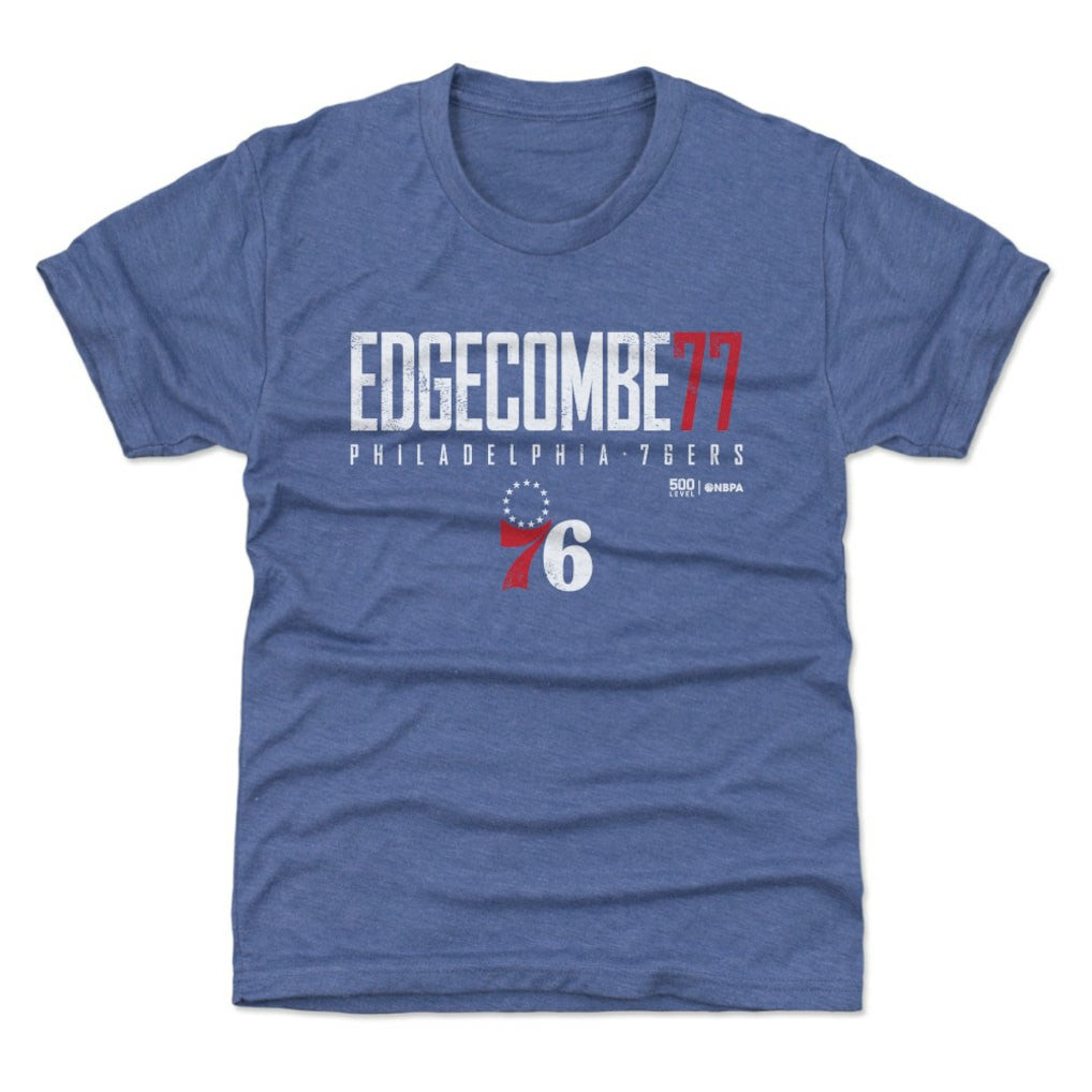 Royal VJ Edgecombe Philadelphia 76ers 500 Level Youth Elite Name & Number T-Shirt | NBA