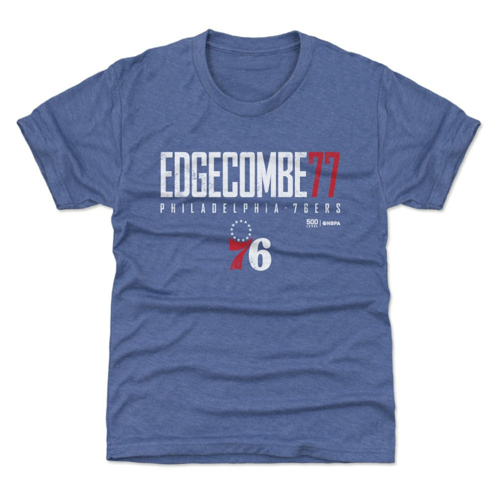 Royal VJ Edgecombe Philadelphia 76ers 500 Level Youth Elite Name & Number T-Shirt | NBA