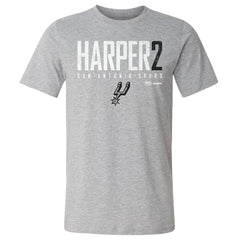 Heather Gray Dylan Harper San Antonio Spurs 500 Level Elite T-Shirt | NBA