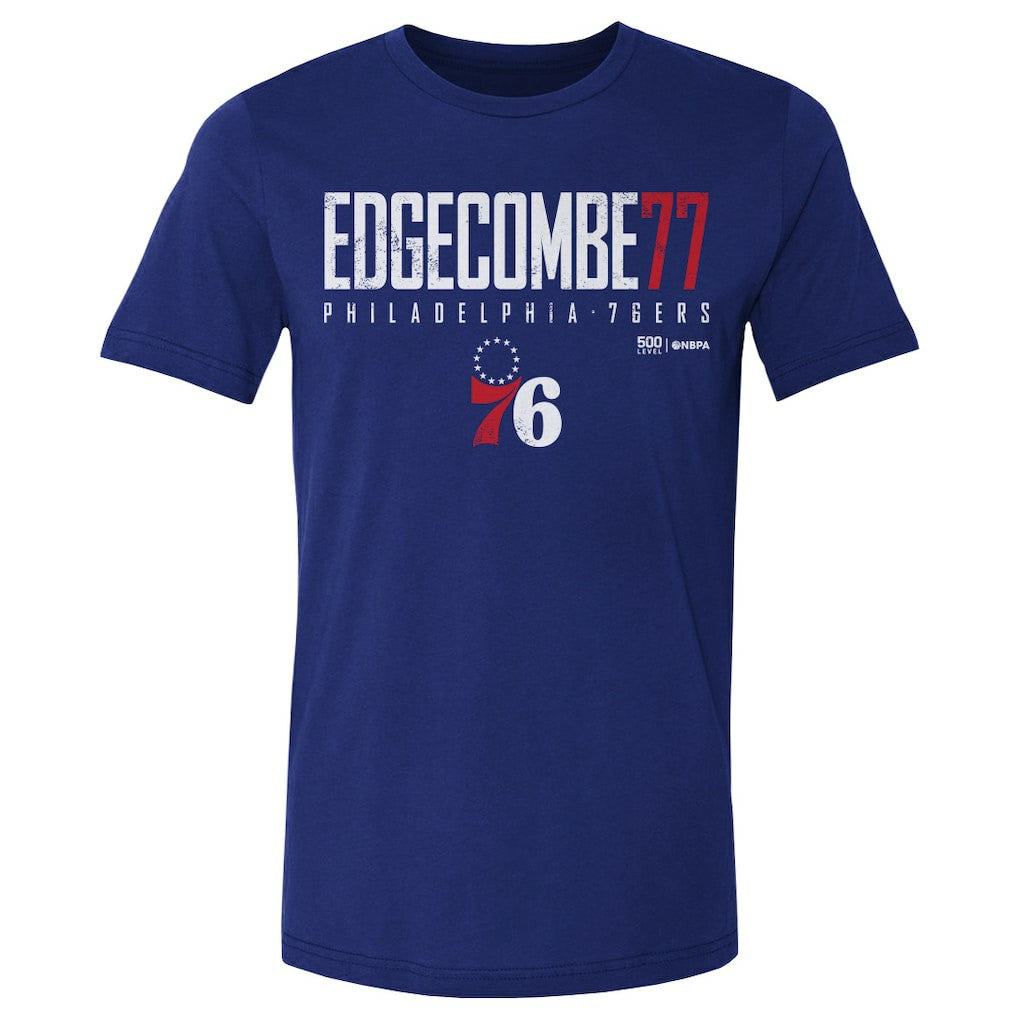 Royal VJ Edgecombe Philadelphia 76ers 500 Level Elite T-Shirt | NBA