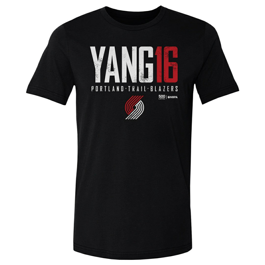 Black Yang Hansen Portland Trail Blazers 500 Level Elite T-Shirt | NBA
