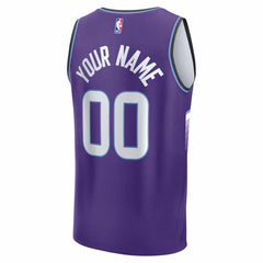 Purple Utah Jazz Fast Break Replica Custom Jersey | NBA