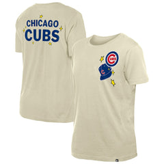 Chicago Cubs New Era Women's Stars & Cap T-Shirt - MLB T-shirts