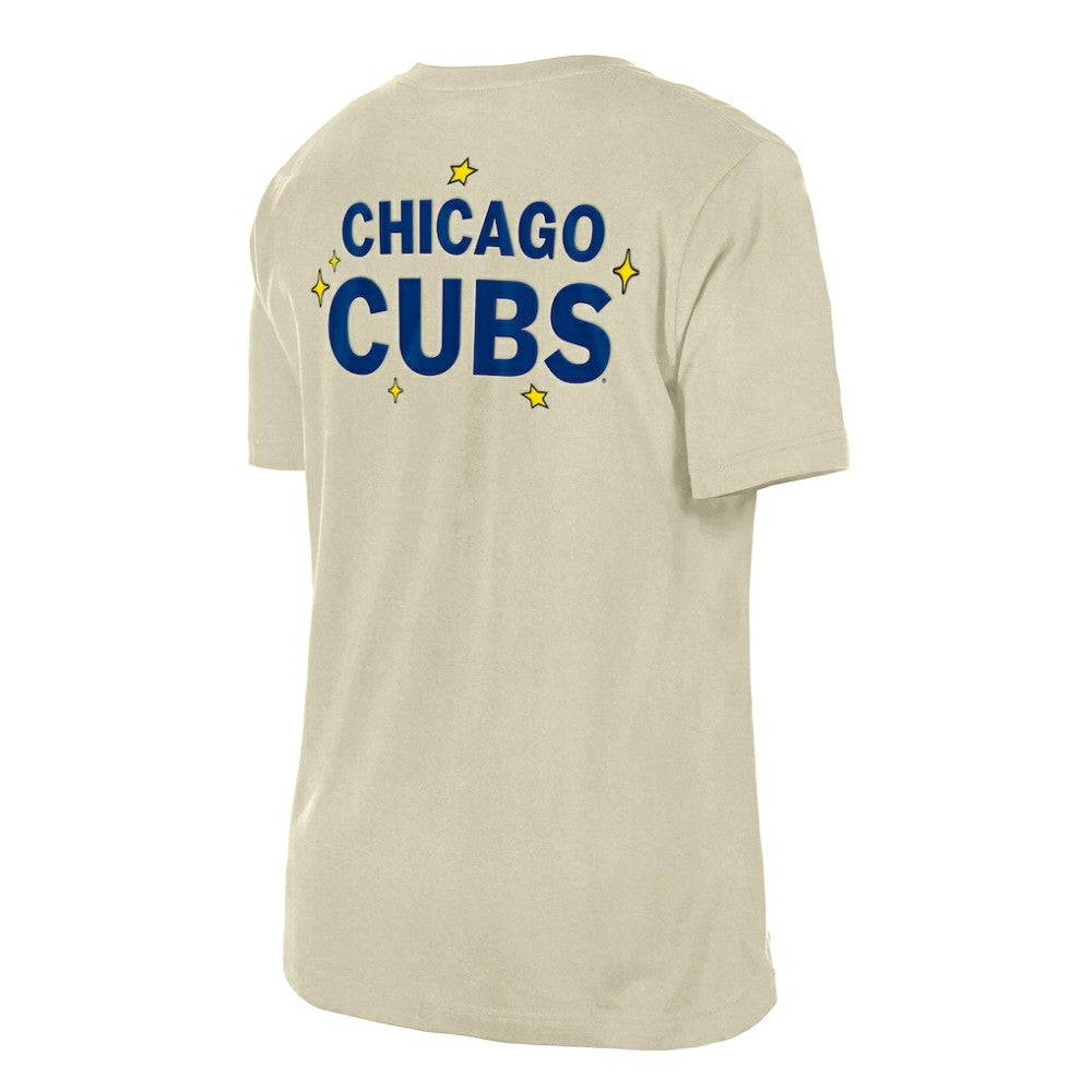 Chicago Cubs New Era Women's Stars & Cap T-Shirt - MLB T-shirts