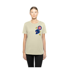 Chicago Cubs New Era Women's Stars & Cap T-Shirt - MLB T-shirts
