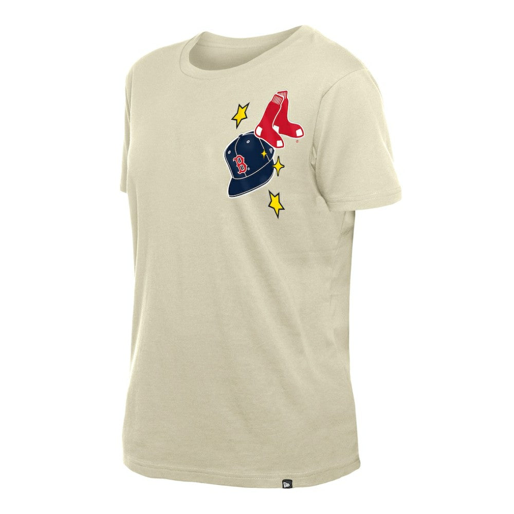 Boston Red Sox New Era Women's Stars & Cap T-Shirt - MLB T-shirts