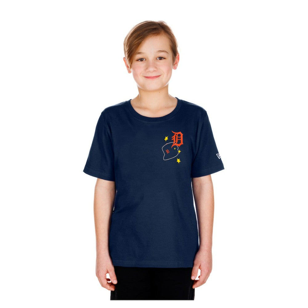 Detroit Tigers New Era Youth Stars & Cap T-Shirt - MLB T-shirts