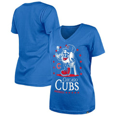 Chicago Cubs New Era Women's Little Miss 2 V-Neck T-Shirt - MLB T-shirts