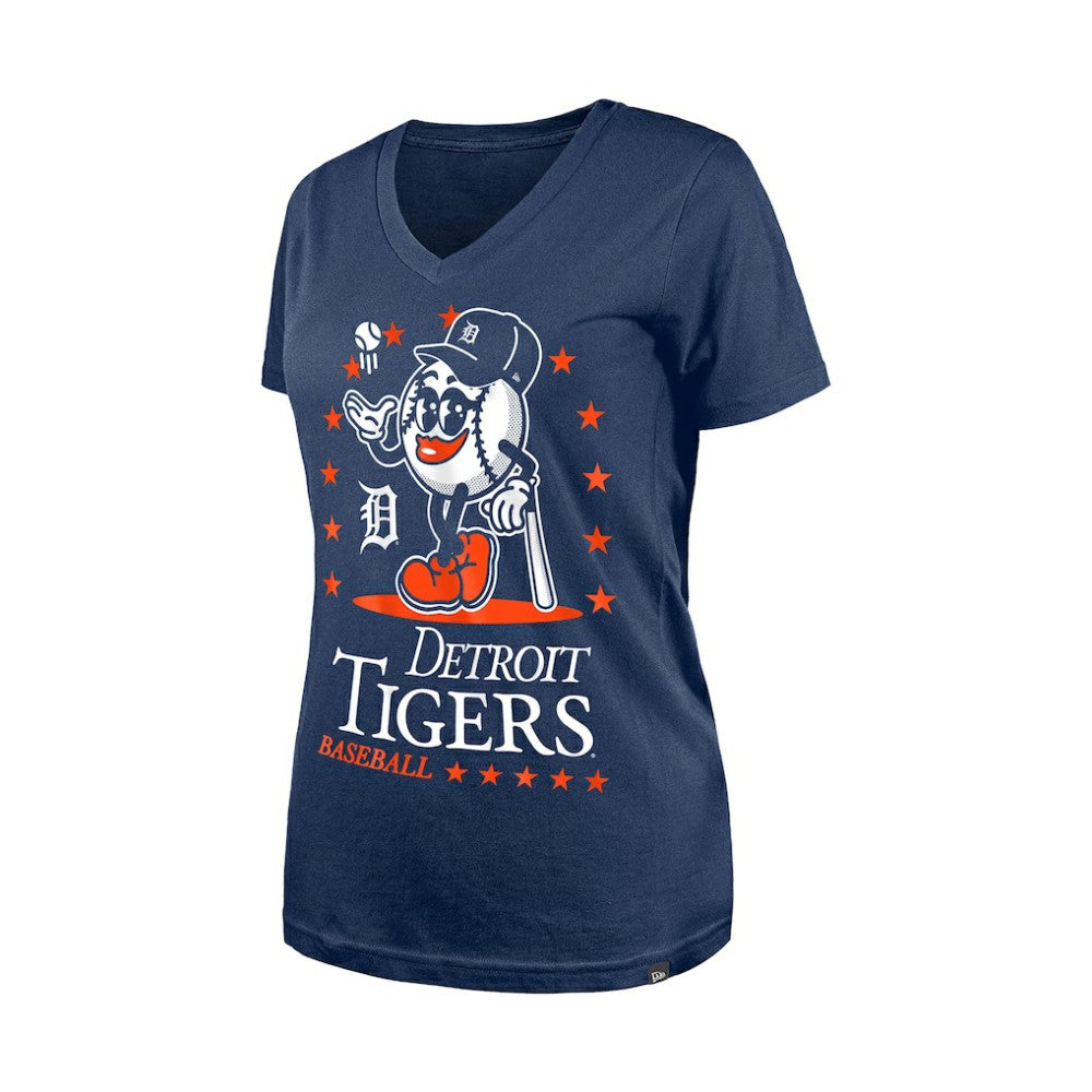 Detroit Tigers New Era Women's Little Miss 2 V-Neck T-Shirt - MLB T-shirts