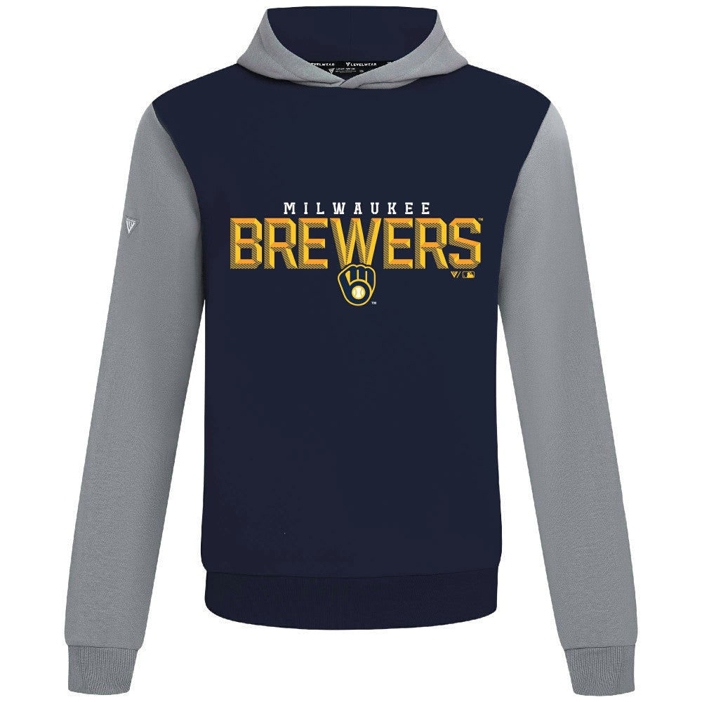 Milwaukee Brewers Levelwear Throwback Carve Ultimate Hoodie - MLB Hoodies