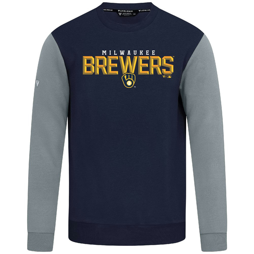 Milwaukee Brewers Levelwear Throwback Ultimate Carve Sweatshirt - MLB Sweatshirts