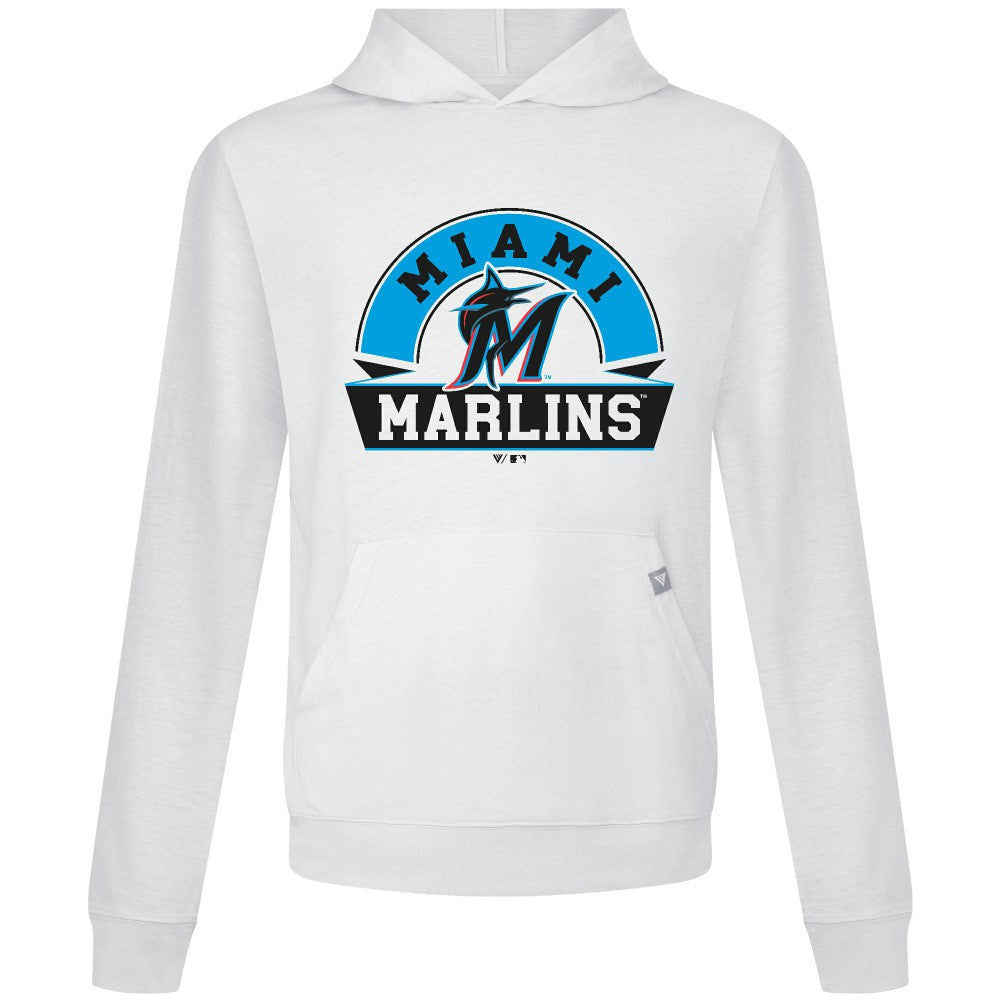 Miami Marlins Levelwear Relay Banner Arch Pullover Hoodie - MLB Hoodies