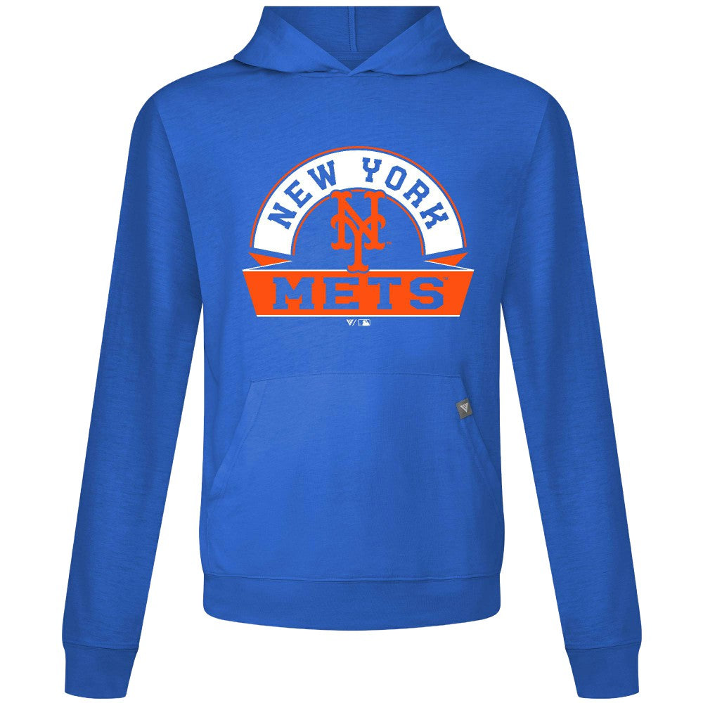 New York Mets Levelwear Relay Banner Arch Pullover Hoodie - MLB Hoodies