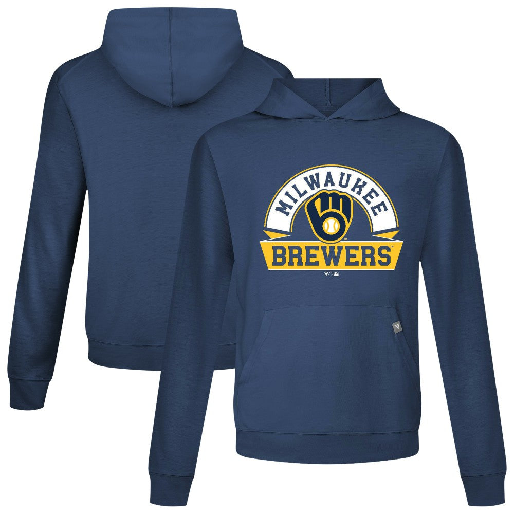 Milwaukee Brewers Levelwear Relay Banner Arch Pullover Hoodie - MLB Hoodies