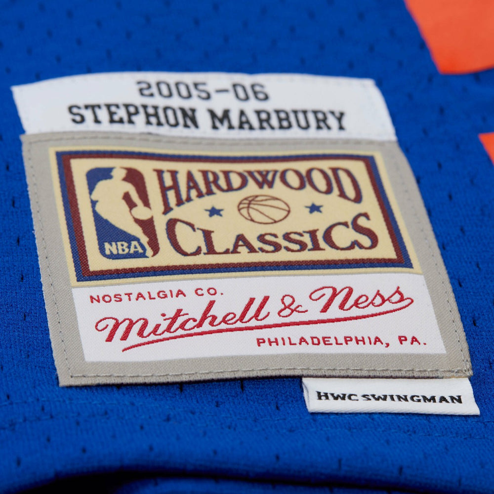 Blue Stephon Marbury New York Knicks 2005/06 Hardwood Classics Swingman Jersey | NBA