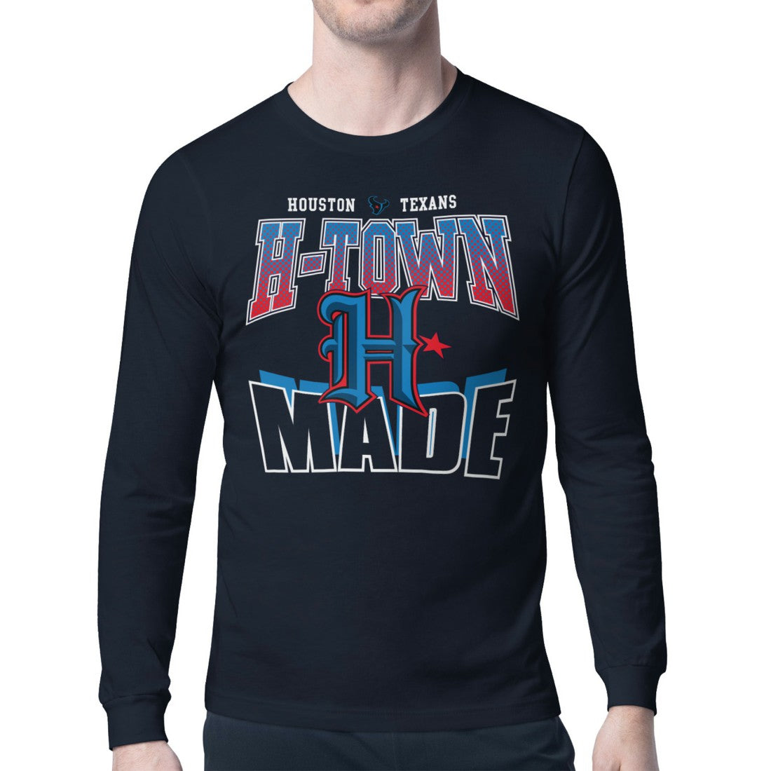 Houston Texans Starter Comic Style Slogan Long Sleeve T-Shirt | NFL Near me