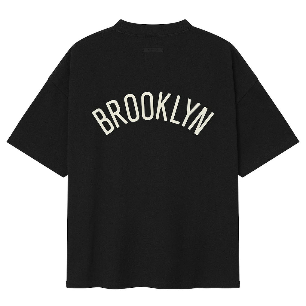 Black Brooklyn Nets Fear of God x NBA Classic Fit T-Shirt | NBA