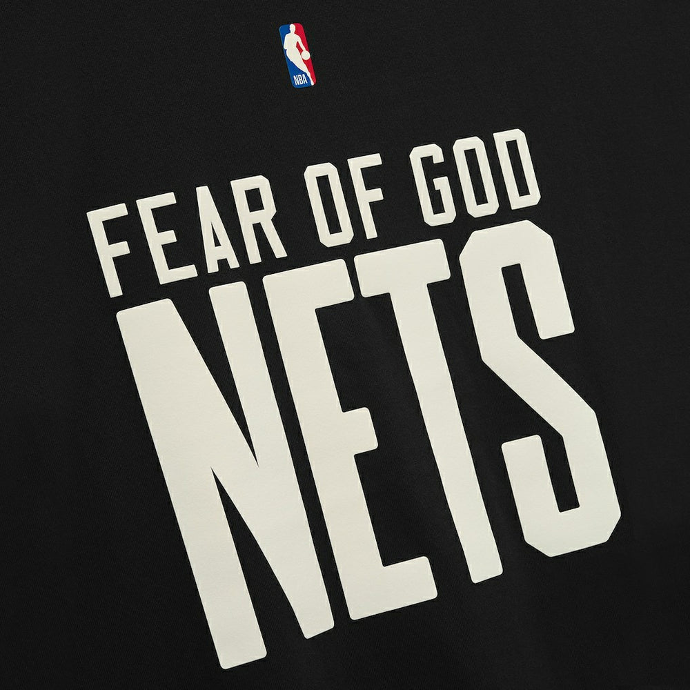 Black Brooklyn Nets Fear of God x NBA Classic Fit T-Shirt | NBA