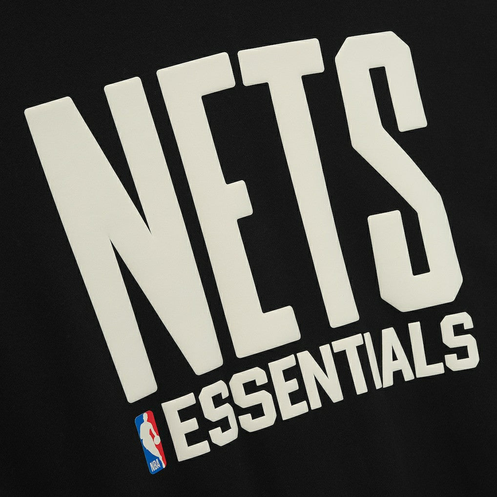 Black/Heather Gray Brooklyn Nets Fear of God x NBA Macao Sport Fit Hoodie | NBA