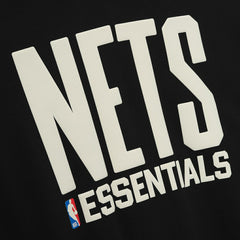 Black/Heather Gray Brooklyn Nets Fear of God x NBA Macao Sport Fit Hoodie | NBA