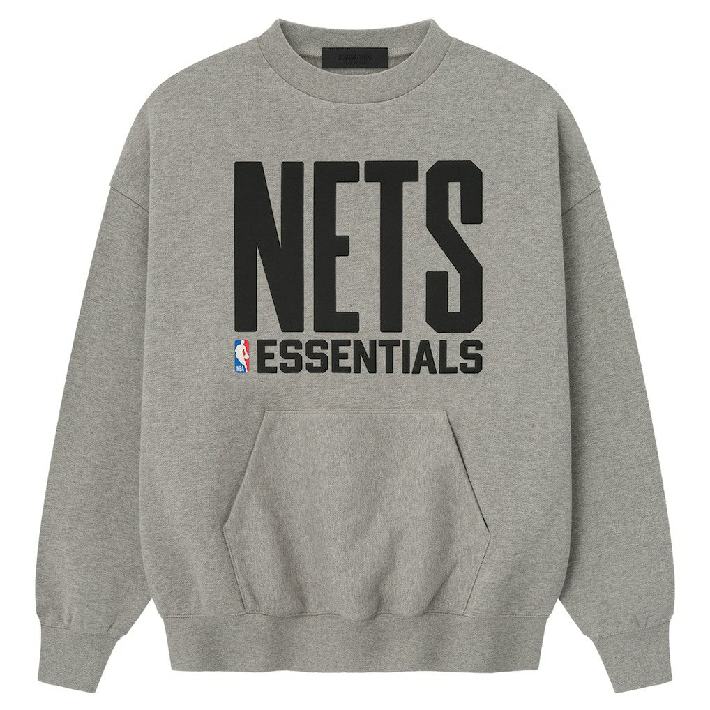 Heather Gray Brooklyn Nets Fear of God x NBA Sport Fit T-Shirt | NBA